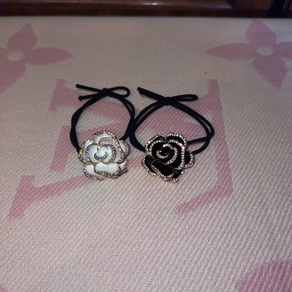 Camellia Flower Hair Bands-New, Chanel’s signature flower (these are fashion)
